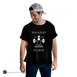 تیشرت ورزشی بدنسازی فشن لاین FTNS 159 | مشکی/سفید | پهلوان شاپ