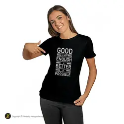 تیشرت ورزشی بدنسازی فشن لاین FTNS 175 | مشکی/سفید | پهلوان شاپ