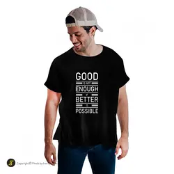 تیشرت ورزشی بدنسازی فشن لاین FTNS 175 | مشکی/سفید | پهلوان شاپ