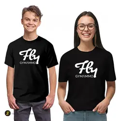 تیشرت ورزشی بدنسازی فشن لاین FTNS 180 | مشکی/سفید | پهلوان شاپ