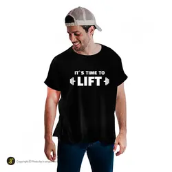 تیشرت ورزشی بدنسازی فشن لاین FTNS 177 | مشکی/سفید | پهلوان شاپ