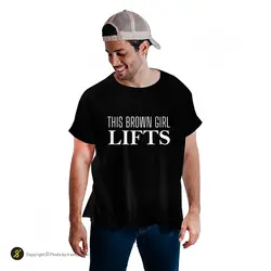 تیشرت ورزشی بدنسازی فشن لاین FTNS 179 | مشکی/سفید | پهلوان شاپ