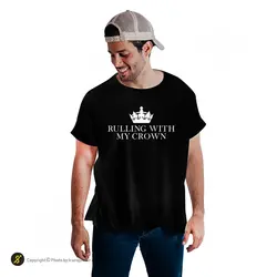 تیشرت ورزشی بدنسازی فشن لاین FTNS 181 | مشکی/سفید | پهلوان شاپ