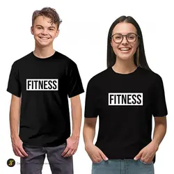 تیشرت ورزشی بدنسازی فشن لاین FTNS 182 | مشکی/سفید | پهلوان شاپ