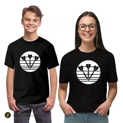 تیشرت ورزشی دارت فشن لاین DRT 02 | مشکی/سفید | پهلوان شاپ