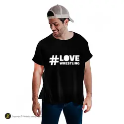 تیشرت ورزشی کشتی فشن لاین WRST 09 | مشکی/سفید | پهلوان شاپ