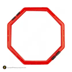 حلقه چابکی بدنسازی هشت ضلعی بسته 5 عددی | قرمز | پهلوان شاپ