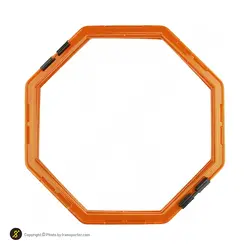 حلقه چابکی بدنسازی هشت ضلعی بسته 5 عددی | نارنجی | پهلوان شاپ