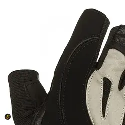 دستکش بدنسازی پرو اسپرتز نیمه انگشتی مچ بند دار BRS | مشکی/طوسی | پهلوان شاپ