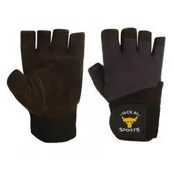 دستکش بدنسازی نیمه انگشتی جایکل گلاوز | سرمه ای | پهلوان شاپ