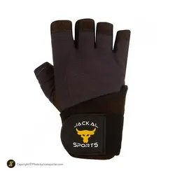 دستکش بدنسازی نیمه انگشتی جایکل گلاوز | سرمه ای | پهلوان شاپ
