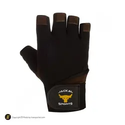 دستکش بدنسازی نیمه انگشتی جایکل گلاوز | مشکی | پهلوان شاپ