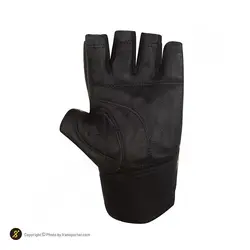 دستکش بدنسازی نیمه انگشتی توردار جایکل | مشکی | پهلوان شاپ