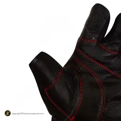 دستکش بدنسازی نیمه انگشتی مچ بند دار جایکل | مشکی | پهلوان شاپ