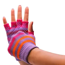 دستکش بدنسازی یوگا ترابند | سرخابی | پهلوان شاپ