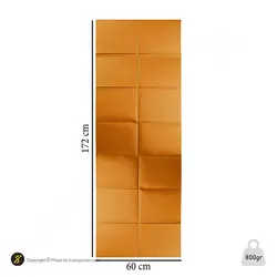 زیرانداز بدنسازی مت یوگا 4 میلیمتری تاشو ریسینز 173*61 | نارنجی | پهلوان شاپ