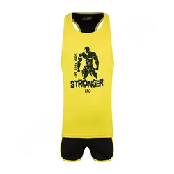 ست رکابی شلوارک مردانه بدنسازی پرشین گلف 01 CHG | زرد/مشکی | پهلوان شاپ