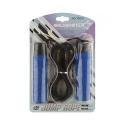 طناب ورزشی بدنسازی گلدن استار BRS 730-5 | آبی/ مشکی | پهلوان شاپ