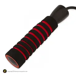 طناب ورزشی بدنسازی گلدن استار دسته اسفنجی GS-932 BRS | مشکی/قرمز | پهلوان شاپ
