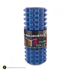 فوم رولر بدنسازی آجدار 33 سانتیمتری گلدن استار 3303 | آبی | پهلوان شاپ