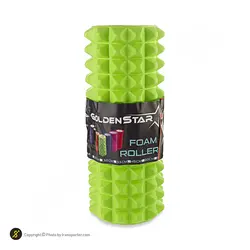 فوم رولر بدنسازی آجدار 33 سانتیمتری گلدن استار 3303 | سبز | پهلوان شاپ