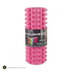 فوم رولر بدنسازی آجدار 33 سانتیمتری گلدن استار 3303 | صورتی | پهلوان شاپ