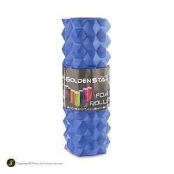 فوم رولر بدنسازی آجدار 33 سانتیمتری گلدن استار 3306 | آبی | پهلوان شاپ