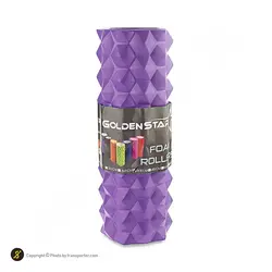 فوم رولر بدنسازی آجدار 33 سانتیمتری گلدن استار 3306 | بنفش | پهلوان شاپ