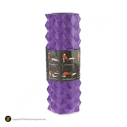 فوم رولر بدنسازی آجدار 33 سانتیمتری گلدن استار 3306 | بنفش | پهلوان شاپ