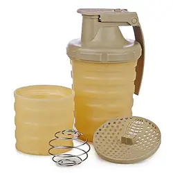 قمقمه شیکر ورزشی سه تیکه 600cc نارنجکی GRENIDE CHG | کرم | پهلوان شاپ