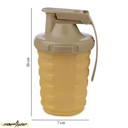 قمقمه شیکر ورزشی سه تیکه 600cc نارنجکی GRENIDE CHG | کرم | پهلوان شاپ