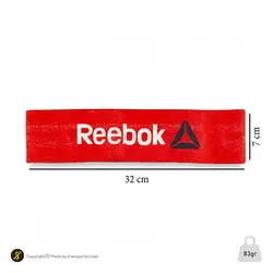 کش بدنسازی لوپ پارچه ای طرح ریبوک مقاومت متوسط 7 سانتیمتری | قرمز | پهلوان شاپ