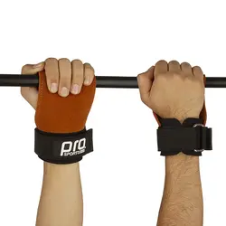 کف بند جفتی بدنسازی چرم پرو اسپرتز 2-971 | قهوه ای/مشکی | پهلوان شاپ