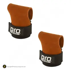 کف بند جفتی بدنسازی چرم پرو اسپرتز 2-971 | قهوه ای/مشکی | پهلوان شاپ