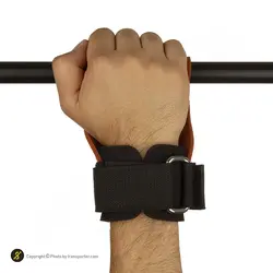 کف بند جفتی بدنسازی چرم پرو اسپرتز 2-971 | قهوه ای/مشکی | پهلوان شاپ