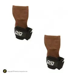 کف بند جفتی بدنسازی چرم پرو اسپرتز 1-971 | قهوه ای/مشکی | پهلوان شاپ