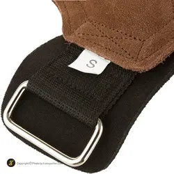 کف بند جفتی بدنسازی چرم پرو اسپرتز 1-971 | قهوه ای/مشکی | پهلوان شاپ