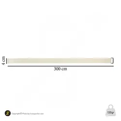 کمربند بدنسازی یوگا کلاسیک 290*4 | سفید | پهلوان شاپ