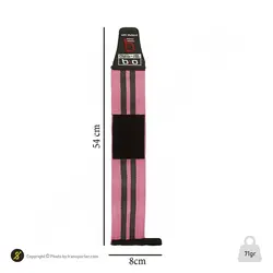 مچ بند بدنسازی جفتی چسبی بندی پرو گریپ BRS 18 54*8 | صورتی/مشکی | پهلوان شاپ