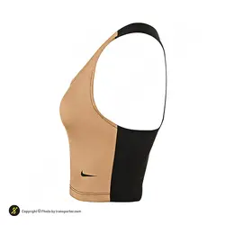 نیم تنه ورزشی زنانه بدنسازی طرح نایک Just Do it 1121 | کرم/مشکی | پهلوان شاپ