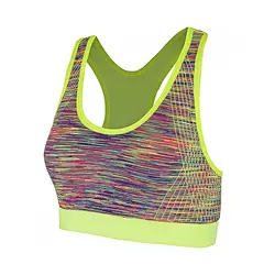 نیم تنه ورزشی زنانه بدنسازی کاپ دار Ladie's Professional - 4304 | بنفش/سبز | پهلوان شاپ