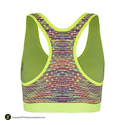 نیم تنه ورزشی زنانه بدنسازی کاپ دار Ladie's Professional - 4304 | بنفش/سبز | پهلوان شاپ