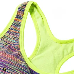 نیم تنه ورزشی زنانه بدنسازی کاپ دار Ladie's Professional - 4304 | بنفش/سبز | پهلوان شاپ