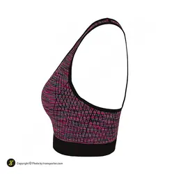 نیم تنه ورزشی زنانه بدنسازی کاپ دار Ladie's Professional - 4304 | بنفش/مشکی | پهلوان شاپ