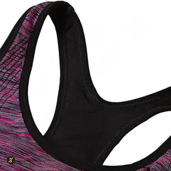 نیم تنه ورزشی زنانه بدنسازی کاپ دار Ladie's Professional - 4304 | بنفش/مشکی | پهلوان شاپ