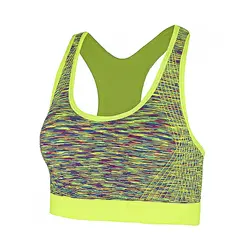 نیم تنه ورزشی زنانه بدنسازی کاپ دار Ladie's Professional - 4304 | سبز/بنفش | پهلوان شاپ