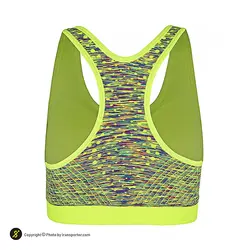 نیم تنه ورزشی زنانه بدنسازی کاپ دار Ladie's Professional - 4304 | سبز/بنفش | پهلوان شاپ