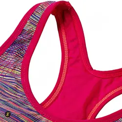 نیم تنه ورزشی زنانه بدنسازی کاپ دار Ladie's Professional - 4304 | بنفش/صورتی | پهلوان شاپ