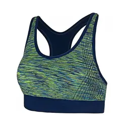 نیم تنه ورزشی زنانه بدنسازی کاپ دار Ladie's Professional - 4304 | سبز/سرمه ای | پهلوان شاپ