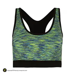 نیم تنه ورزشی زنانه بدنسازی کاپ دار Ladie's Professional - 4304 | سبز/مشکی | پهلوان شاپ